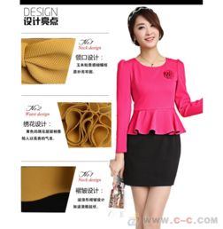 2014春装新风尚 韩版修身长袖针织连衣裙的零售之道